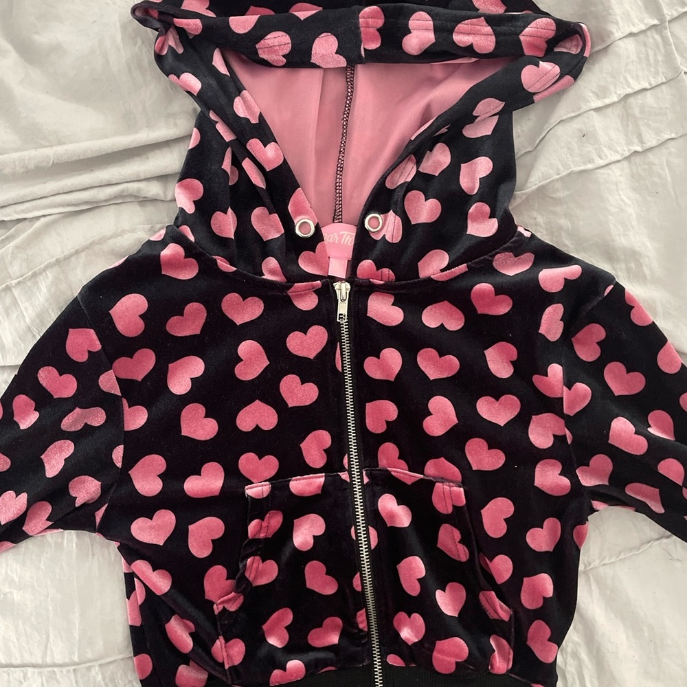 Jennifers body inspired cropped velour hoodie